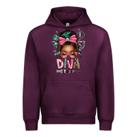Mauve Wine afro messy bun diva life Urban Hoodie - texasbilliewilder