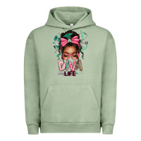 Pigment Oil Green afro messy bun diva life Urban Hoodie - texasbilliewilder