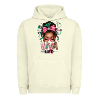 Pigment Pistachio afro messy bun diva life Urban Hoodie - texasbilliewilder