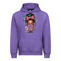 Tulip afro messy bun diva life Urban Hoodie - texasbilliewilder