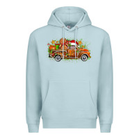 Blue Mist christmas gingerbread truck Premium Hoodie - Zillion Design Studio
