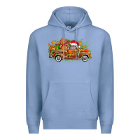Colony Blue christmas gingerbread truck Premium Hoodie - Zillion Design Studio