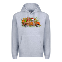 Heather Grey christmas gingerbread truck Premium Hoodie - Zillion Design Studio