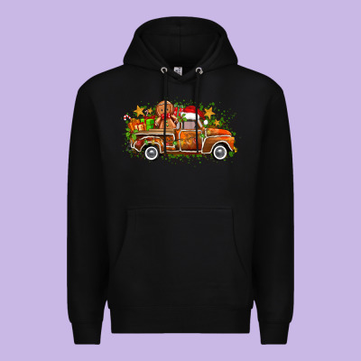 Christmas Gingerbread Truck Premium Hoodie Designed By Zillion Design Studio