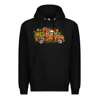 Black christmas gingerbread truck Premium Hoodie - Zillion Design Studio