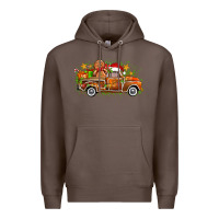 Coffee christmas gingerbread truck Premium Hoodie - Zillion Design Studio