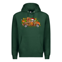 Sports Green christmas gingerbread truck Premium Hoodie - Zillion Design Studio