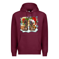 Burgundy army christmas Premium Hoodie - Zillion Design Studio