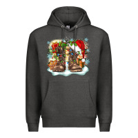 Charcoal Heather army christmas Premium Hoodie - Zillion Design Studio