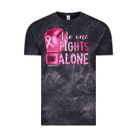 Cloud Black Breast cancer no one fights alone boxing Vintage Tee - Artiststas