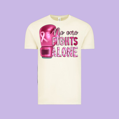Breast Cancer No One Fights Alone Boxing Vintage Tee Designed By Artiststas