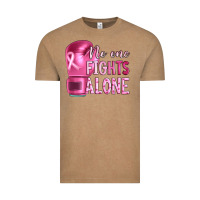 Vintage Coffee Breast cancer no one fights alone boxing Vintage Tee - Artiststas