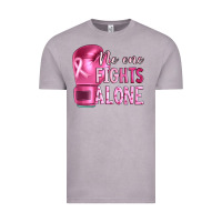 Vintage Zinc Breast cancer no one fights alone boxing Vintage Tee - Artiststas