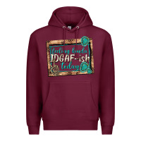 Burgundy feeling kinda idgafish today Premium Hoodie - texasbilliewilder