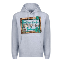 Heather Grey feeling kinda idgafish today Premium Hoodie - texasbilliewilder