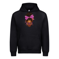 Black sorority colors purple carol afro messy bun woman Urban Hoodie - texasbilliewilder