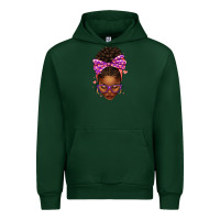 Forest Green sorority colors purple carol afro messy bun woman Urban Hoodie - texasbilliewilder