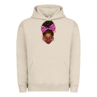 Pigment French Oak sorority colors purple carol afro messy bun woman Urban Hoodie - texasbilliewilder