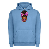 Pigment Pebble Blue sorority colors purple carol afro messy bun woman Urban Hoodie - texasbilliewilder