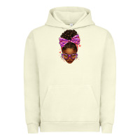 Pigment Pistachio sorority colors purple carol afro messy bun woman Urban Hoodie - texasbilliewilder