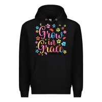 Black grow in grace Premium Hoodie - texasbilliewilder