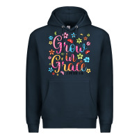 Navy grow in grace Premium Hoodie - texasbilliewilder