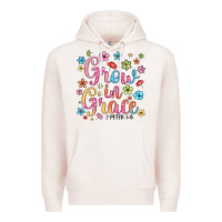 Pale Pink grow in grace Premium Hoodie - texasbilliewilder
