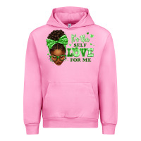Fuchsia Pink sorority colors green its the self love for me afr Urban Hoodie - texasbilliewilder