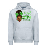 Heather Grey sorority colors green its the self love for me afr Urban Hoodie - texasbilliewilder
