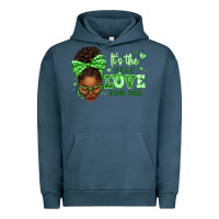 Pigment Midnight Navy sorority colors green its the self love for me afr Urban Hoodie - texasbilliewilder