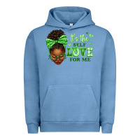 Pigment Pebble Blue sorority colors green its the self love for me afr Urban Hoodie - texasbilliewilder