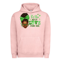 Pigment Salmon sorority colors green its the self love for me afr Urban Hoodie - texasbilliewilder
