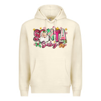 Sandshell pink santa baby christmas Premium Hoodie - Zillion Design Studio