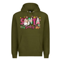 Army Green pink santa baby christmas Premium Hoodie - Zillion Design Studio