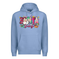 Colony Blue pink santa baby christmas Premium Hoodie - Zillion Design Studio