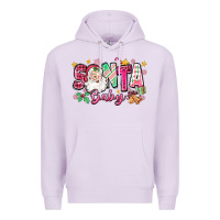 Lilac pink santa baby christmas Premium Hoodie - Zillion Design Studio