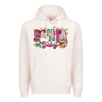 Pale Pink pink santa baby christmas Premium Hoodie - Zillion Design Studio