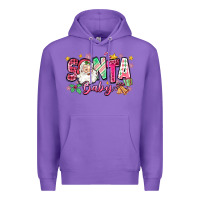 Purple pink santa baby christmas Premium Hoodie - Zillion Design Studio