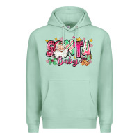 Seafoam pink santa baby christmas Premium Hoodie - Zillion Design Studio