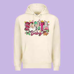 Pink Santa Baby Christmas Premium Hoodie Designed By Zillion Design Studio