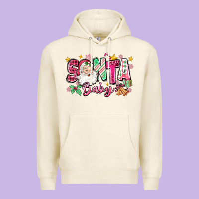 Pink Santa Baby Christmas Premium Hoodie Designed By Zillion Design Studio
