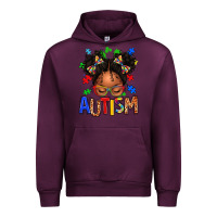 Mauve Wine autism afro girl Urban Hoodie - texasbilliewilder