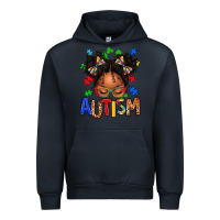 Navy autism afro girl Urban Hoodie - texasbilliewilder