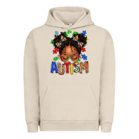 Pigment French Oak autism afro girl Urban Hoodie - texasbilliewilder