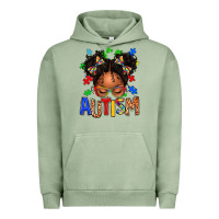 Pigment Oil Green autism afro girl Urban Hoodie - texasbilliewilder