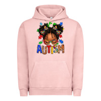 Pigment Salmon autism afro girl Urban Hoodie - texasbilliewilder