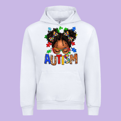 Autism Afro Girl Urban Hoodie Designed By Texasbilliewilder