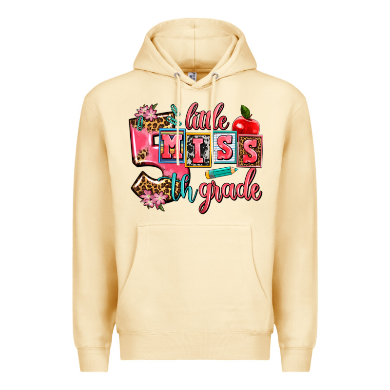 Little Miss 5 Th Grade Premium Hoodie by AdoDesignShop | Teevron