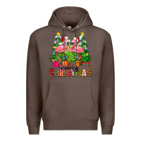 Coffee merry christmas flamingo Premium Hoodie - Zillion Design Studio