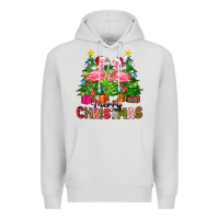 Merry Christmas Flamingo Premium Hoodie | Teevron